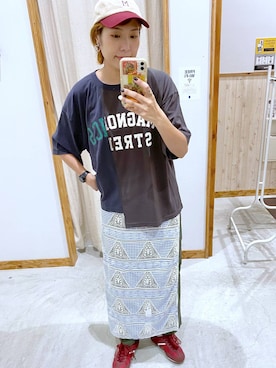 「アイテム（カーゴパンツ）」を使った、osumiさん（レディース・174cm・30代）の夏コーディネート