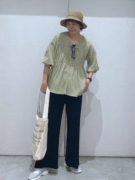 「GLOBAL WORK（グローバルワーク）のアイテム（帽子）」を使った、osumiさん（レディース・174cm）の春コーディネート