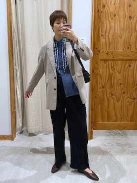 「GLOBAL WORK（グローバルワーク）のアイテム（ジャケット/アウター）」を使った、osumiさん（レディース・174cm）の秋コーディネート