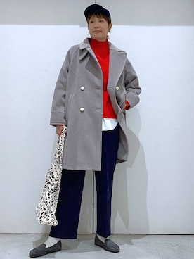 「アイテム（チェスターコート）」を使った、osumiさん（レディース・174cm・30代）の秋コーディネート