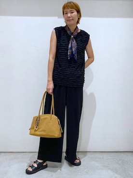 「アイテム（ボストンバッグ）」を使った、osumiさん（レディース・174cm・30代）の夏コーディネート