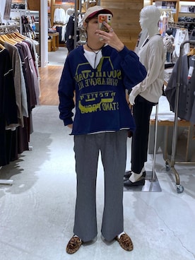 「アイテム（チョーカー）」を使った、osumiさん（レディース・174cm）の秋コーディネート