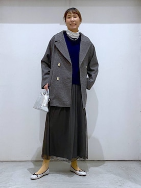 「アイテム（バレエシューズ）」を使った、osumiさん（レディース・174cm・30代）の冬コーディネート