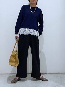 「アイテム（ネックレス）」を使った、osumiさん（レディース・174cm・30代）の秋コーディネート