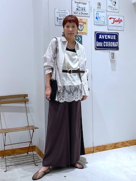 「GLOBAL WORK（グローバルワーク）のアイテム（トップス）」を使った、osumiさん（レディース・174cm）の夏コーディネート