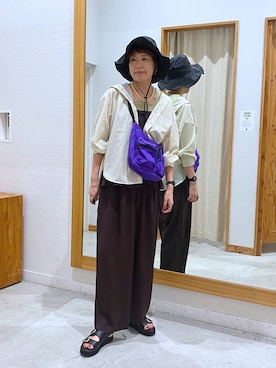 「GLOBAL WORK（グローバルワーク）のアイテム（帽子）」を使った、osumiさん（レディース・174cm）の夏コーディネート