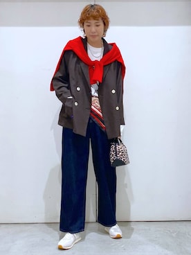 「アイテム（テーラードジャケット）」を使った、osumiさん（レディース・174cm・30代）の秋コーディネート