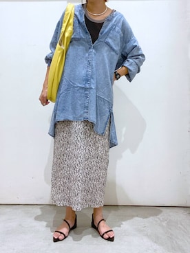 「ウエストゴム」｜「アイテム（ワンピース/ドレス）」を使った、osumiさん（レディース・174cm）の秋コーディネート