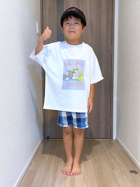「アイテム（トップス）」を使った、osumiさん（キッズ・121cm）の夏コーディネート