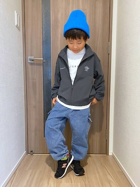 「アイテム（ブルゾン）」を使った、osumiさん（キッズ・121cm）の秋コーディネート