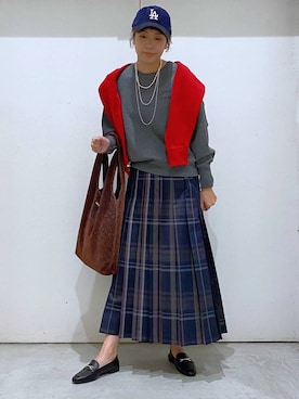 「アイテム（ネックレス）」を使った、osumiさん（レディース・174cm・30代）の秋コーディネート