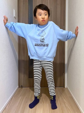 「GLOBAL WORK（グローバルワーク）の消臭アソートソックス/キッズ/282450（ソックス/靴下）」を使った、osumiさん（キッズ・121cm・30代）の秋コーディネート