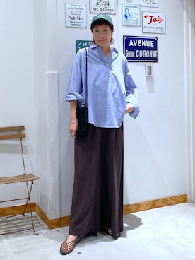 「GLOBAL WORK（グローバルワーク）のアイテム（帽子）」を使った、osumiさん（レディース・174cm）の夏コーディネート