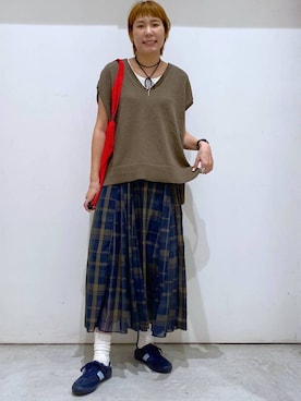 「アイテム（ベスト）」を使った、osumiさん（レディース・174cm・30代）の夏コーディネート