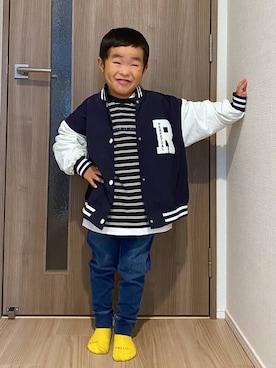 「アイテム（ブルゾン）」を使った、osumiさん（キッズ・108cm・30代）の秋コーディネート