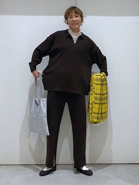 「アイテム（バレエシューズ）」を使った、osumiさん（レディース・174cm）の秋コーディネート