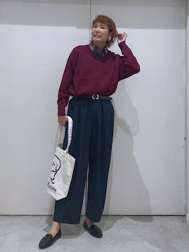 「GLOBAL WORK（グローバルワーク）のアイテム（ベルト）」を使った、osumiさん（レディース・174cm）の秋コーディネート