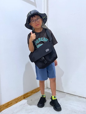 「GLOBAL WORK（グローバルワーク）のヘビロッTEEプリント半袖/ 637854（Tシャツ/カットソー、グレー系）」を使った、osumiさん（レディース・174cm）の夏コーディネート