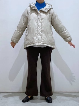 「アイテム（モカシン/デッキシューズ）」を使った、osumiさん（レディース・174cm・30代）の冬コーディネート