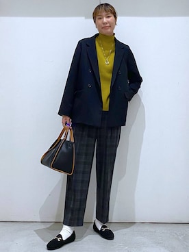 「GLOBAL WORK（グローバルワーク）のアイテム（テーラードジャケット）」を使った、osumiさん（レディース・174cm）の秋コーディネート