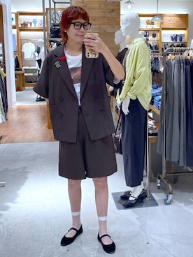 「GLOBAL WORK（グローバルワーク）の調光サングラス/632445（Sunglasses、その他）」を使った、osumiさん（レディース・174cm）の春コーディネート