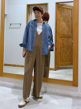 「GLOBAL WORK（グローバルワーク）のアイテム（キャップ）」を使った、osumiさん（レディース・174cm）の秋コーディネート