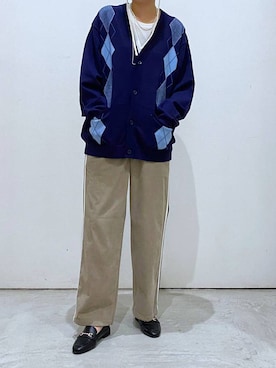 「GLOBAL WORK（グローバルワーク）のクリーンコーデュロイ/トラックパンツ/CLEAN MODE/589312（その他パンツ）」を使った、osumiさん（レディース・174cm）の秋コーディネート