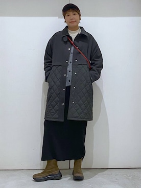 「アイテム（ステンカラーコート）」を使った、osumiさん（レディース・174cm）の秋コーディネート