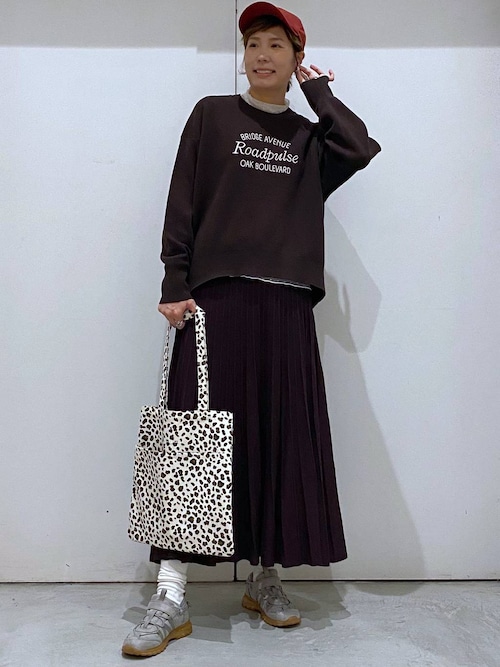 新品タグ付き　ellie ブラック ニットフレアスカート リブスラブニットフレアスカート