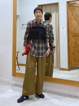 「GLOBAL WORK（グローバルワーク）のアイテム（スニーカー）」を使った、osumiさん（レディース・174cm）の秋コーディネート