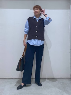 「アイテム（ベスト）」を使った、osumiさん（レディース・174cm・30代）の秋コーディネート