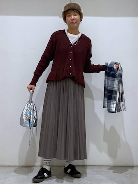 「アイテム（ネックレス）」を使った、osumiさん（レディース・174cm・30代）の秋コーディネート