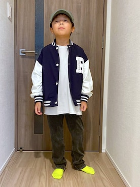 「アイテム（ブルゾン）」を使った、osumiさん（キッズ・121cm）の秋コーディネート