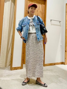 「アイテム（バレエシューズ）」を使った、osumiさん（レディース・174cm）の秋コーディネート