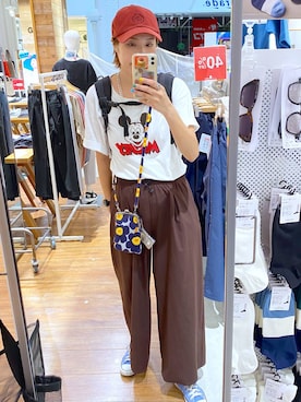 「GLOBAL WORK（グローバルワーク）のアイテム（帽子）」を使った、osumiさん（レディース・174cm）の夏コーディネート