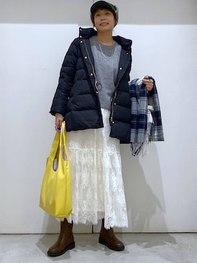 「アイテム（ネックレス）」を使った、osumiさん（レディース・174cm・30代）の秋コーディネート