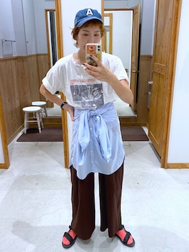「アイテム（ネックレス）」を使った、osumiさん（レディース・174cm・30代）の夏コーディネート