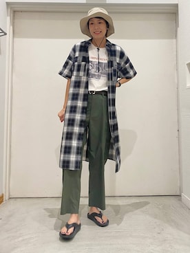 「アイテム（カーゴパンツ）」を使った、osumiさん（レディース・174cm・30代）の夏コーディネート
