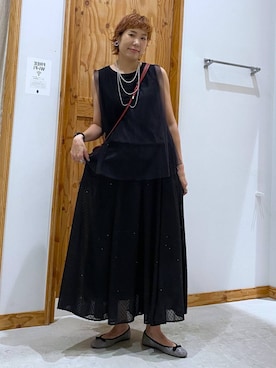 「アイテム（バレエシューズ）」を使った、osumiさん（レディース・174cm）の秋コーディネート