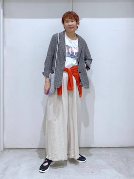 「GLOBAL WORK（グローバルワーク）のアイテム（ジャケット/アウター）」を使った、osumiさん（レディース・174cm）の春コーディネート