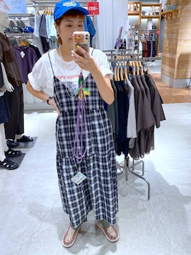 「GLOBAL WORK（グローバルワーク）のアイテム（ワンピース/ドレス）」を使った、osumiさん（レディース・174cm）の夏コーディネート