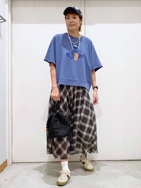 「アイテム（スカート）」を使った、osumiさん（レディース・174cm）の夏コーディネート