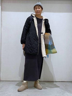 「アイテム（ワンピース/ドレス）」を使った、osumiさん（レディース・174cm・30代）の冬コーディネート