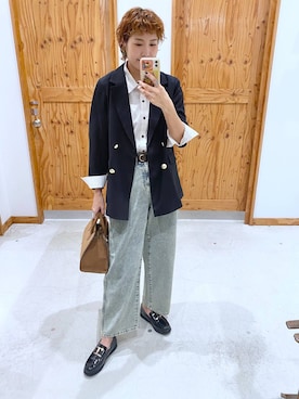 「GLOBAL WORK（グローバルワーク）のアイテム（テーラードジャケット）」を使った、osumiさん（レディース・174cm）の秋コーディネート