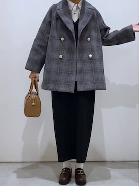 「アイテム（チェスターコート）」を使った、osumiさん（レディース・174cm・30代）の秋コーディネート