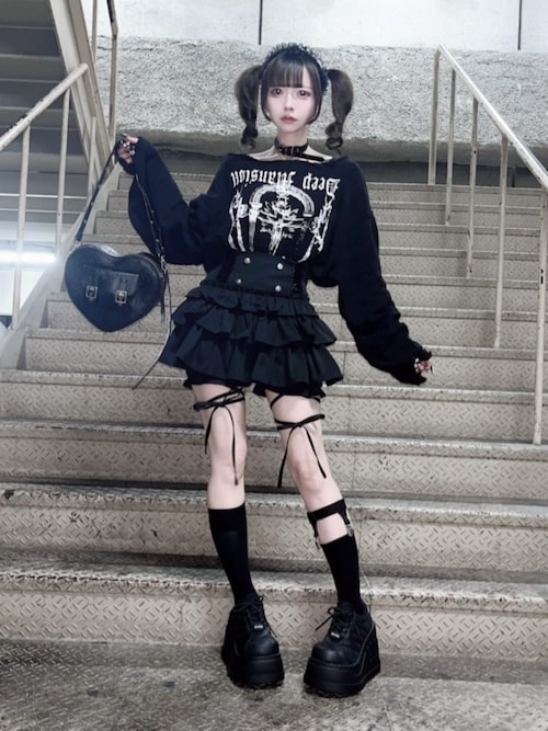 くま総柄型押しハートショルダーバッグ（ショルダーバッグ）｜Amilige