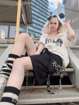 「アイテム（レッグウォーマー）」を使った、Amilige_officialさん（レディース・162cm）の夏コーディネート