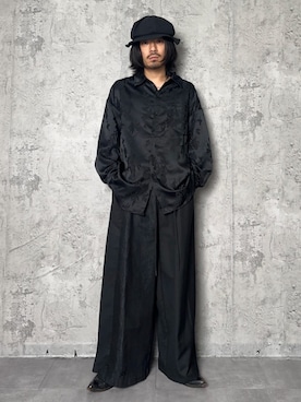 「Ruze（ルゼ）のAsymmetry denim docking PT/アシンメトリーデニムドッキングパンツ（デニムパンツ、ブラック系）」を使った、Amilige_officialさん（レディース・161cm）の夏コーディネート