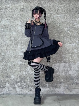 「アイテム（チョーカー、ブラック系）」を使った、Amilige_officialさん（レディース・155cm）の春コーディネート