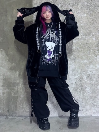 Amilige（アミリージュ）の「サスペンダー付きワイドパンツ（その他